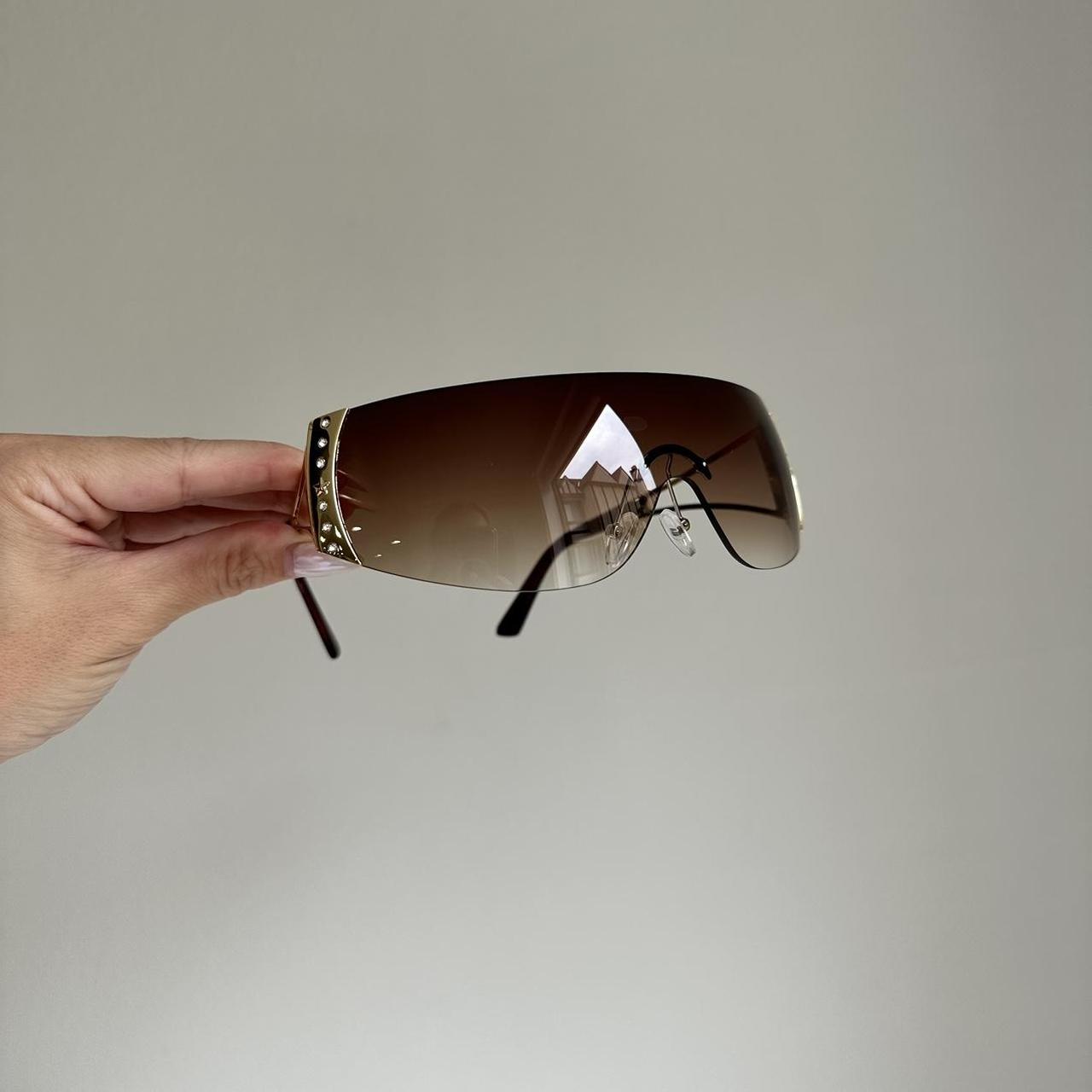 Women's Gold and Brown Sunglasses