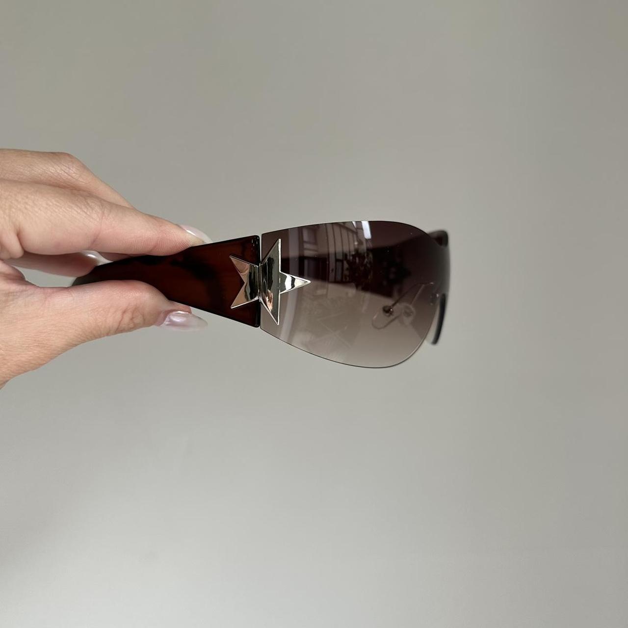 Women's Silver and Brown Sunglasses