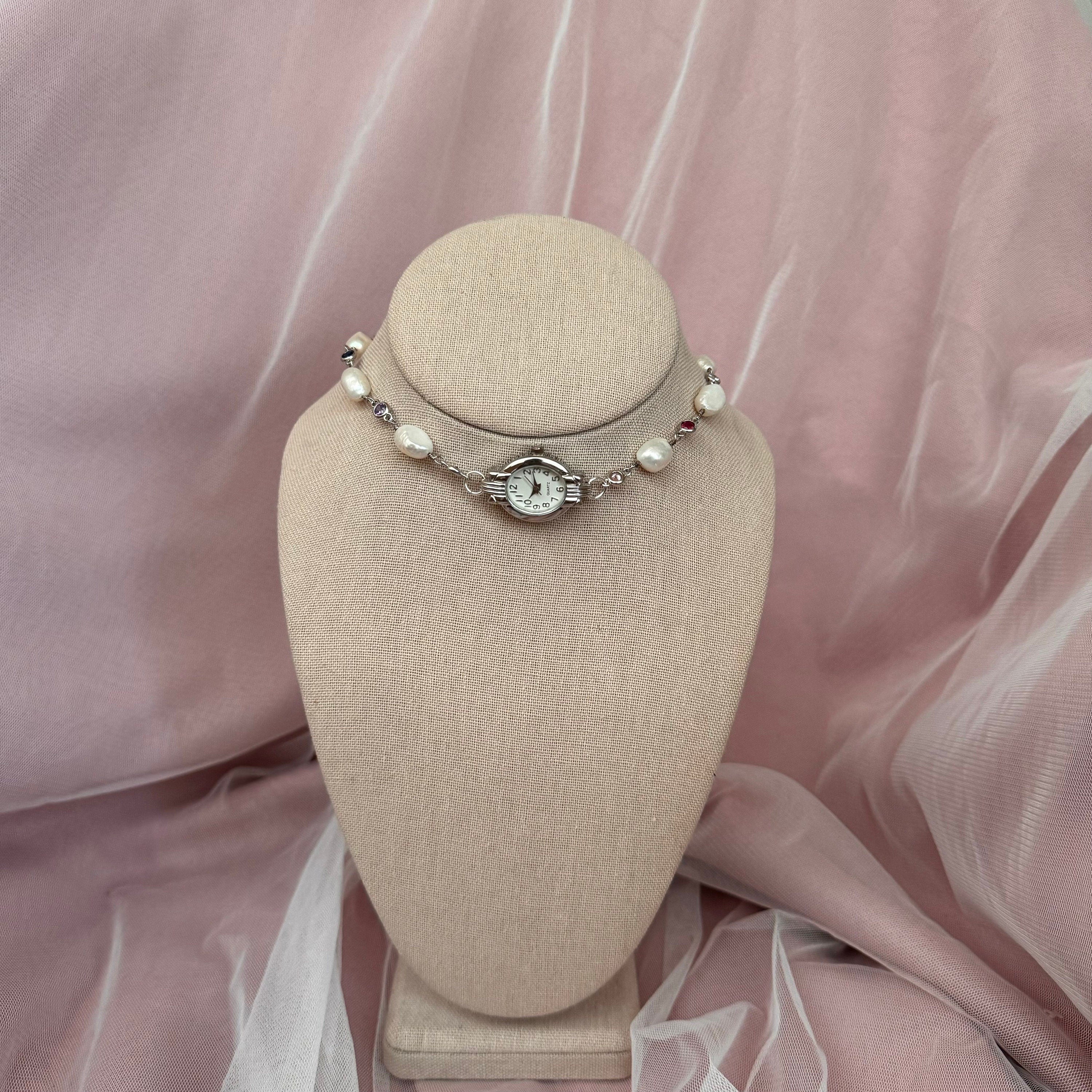 Freshwater Pearl Watch Choker Necklace