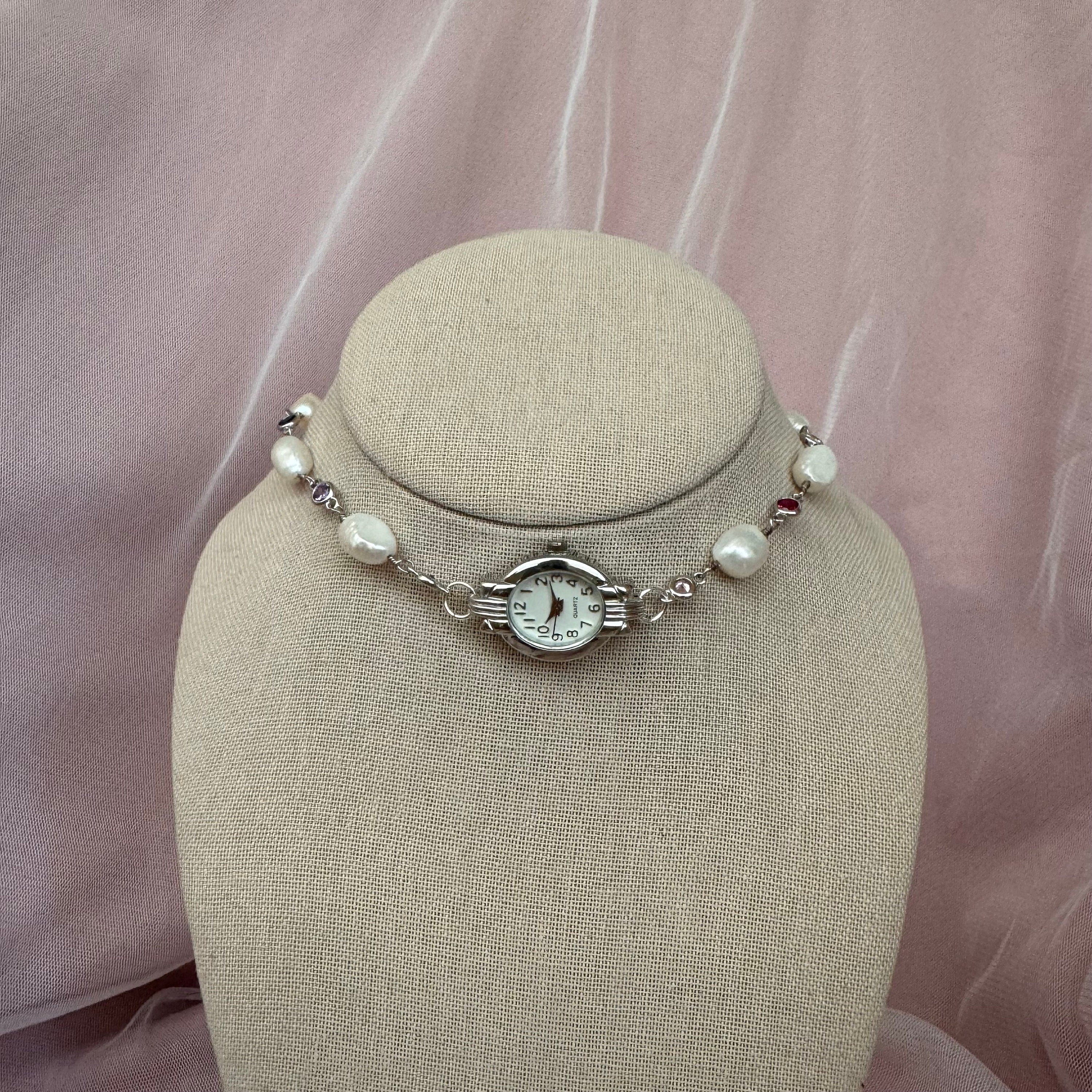 Freshwater Pearl Watch Choker Necklace