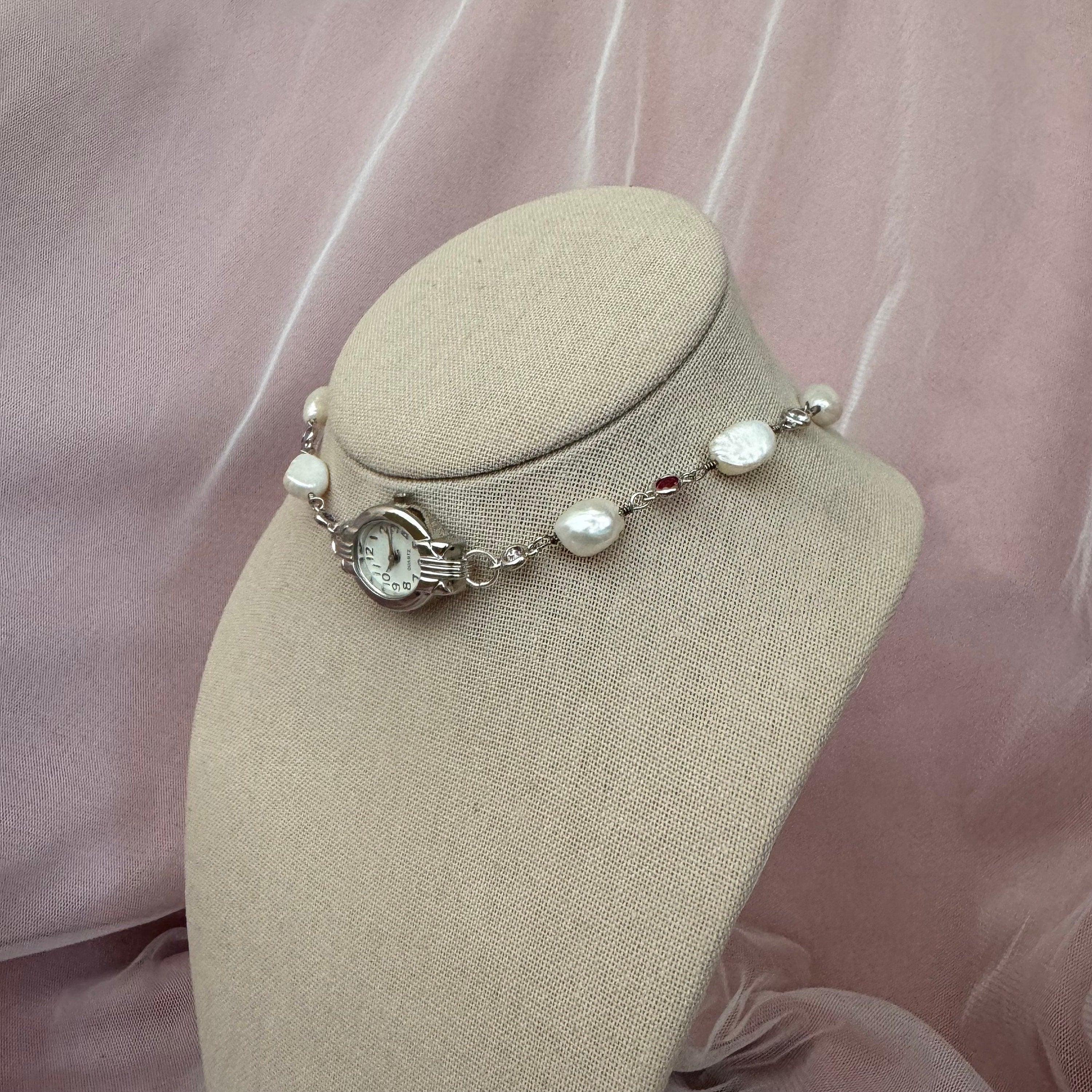 Freshwater Pearl Watch Choker Necklace