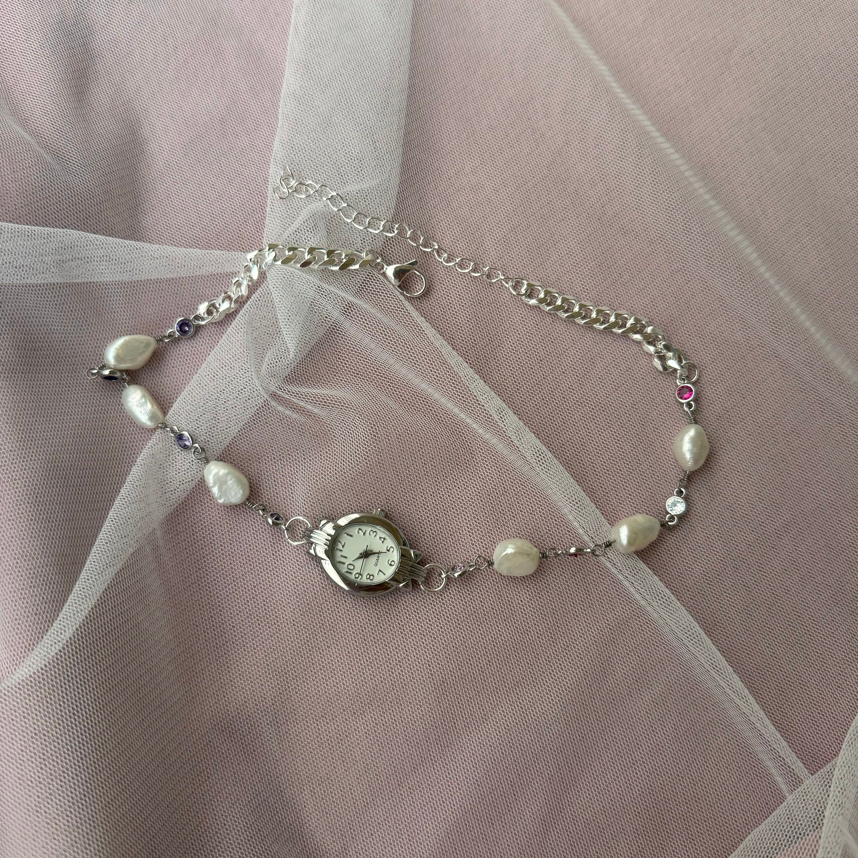 Freshwater Pearl Watch Choker Necklace