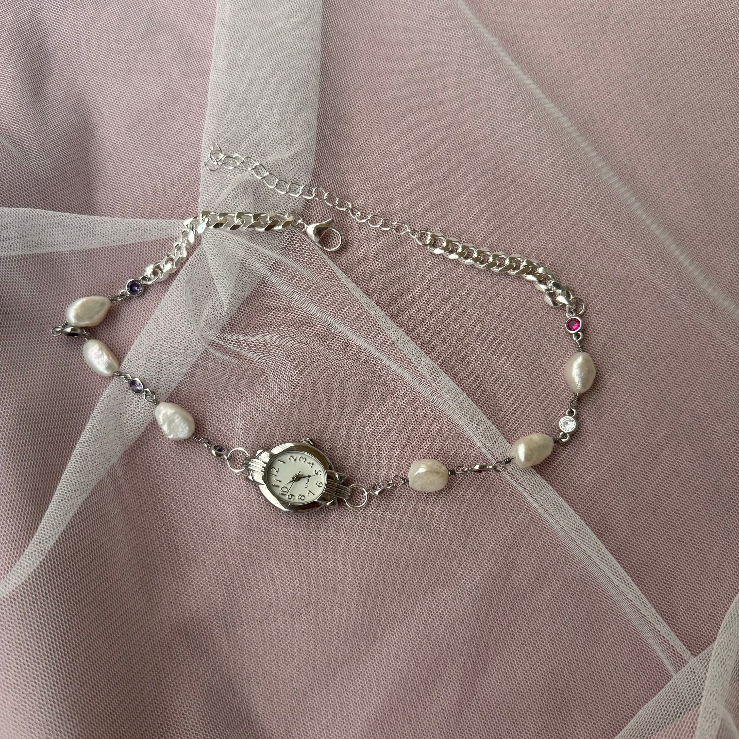 Freshwater Pearl Watch Choker Necklace