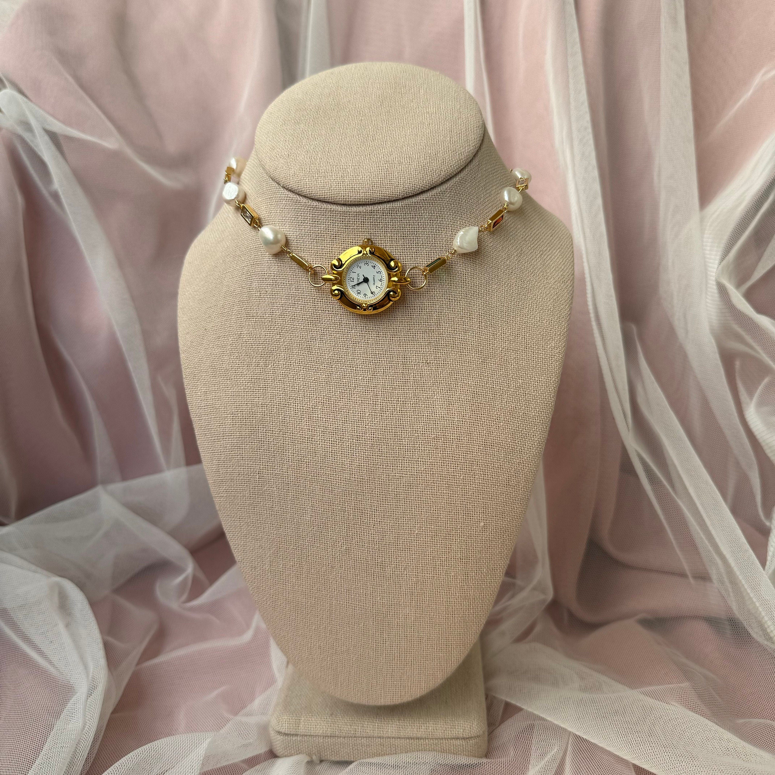 Freshwater Pearl Watch Choker Necklace