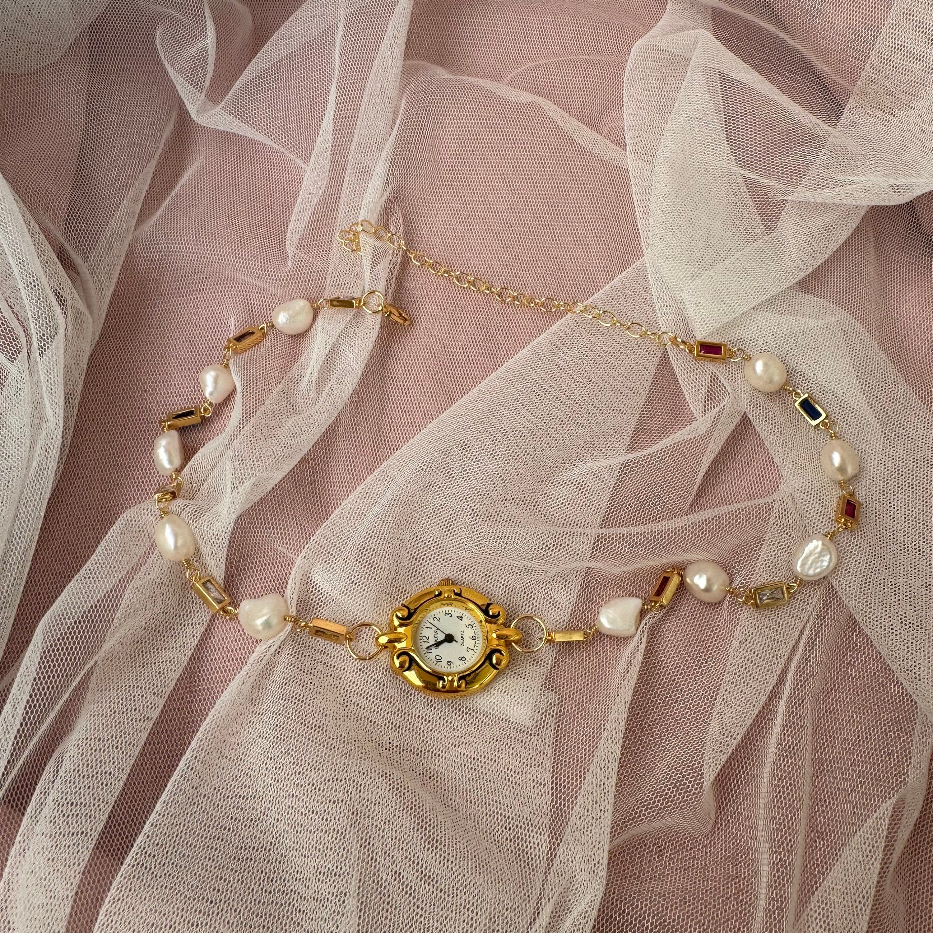 Freshwater Pearl Watch Choker Necklace