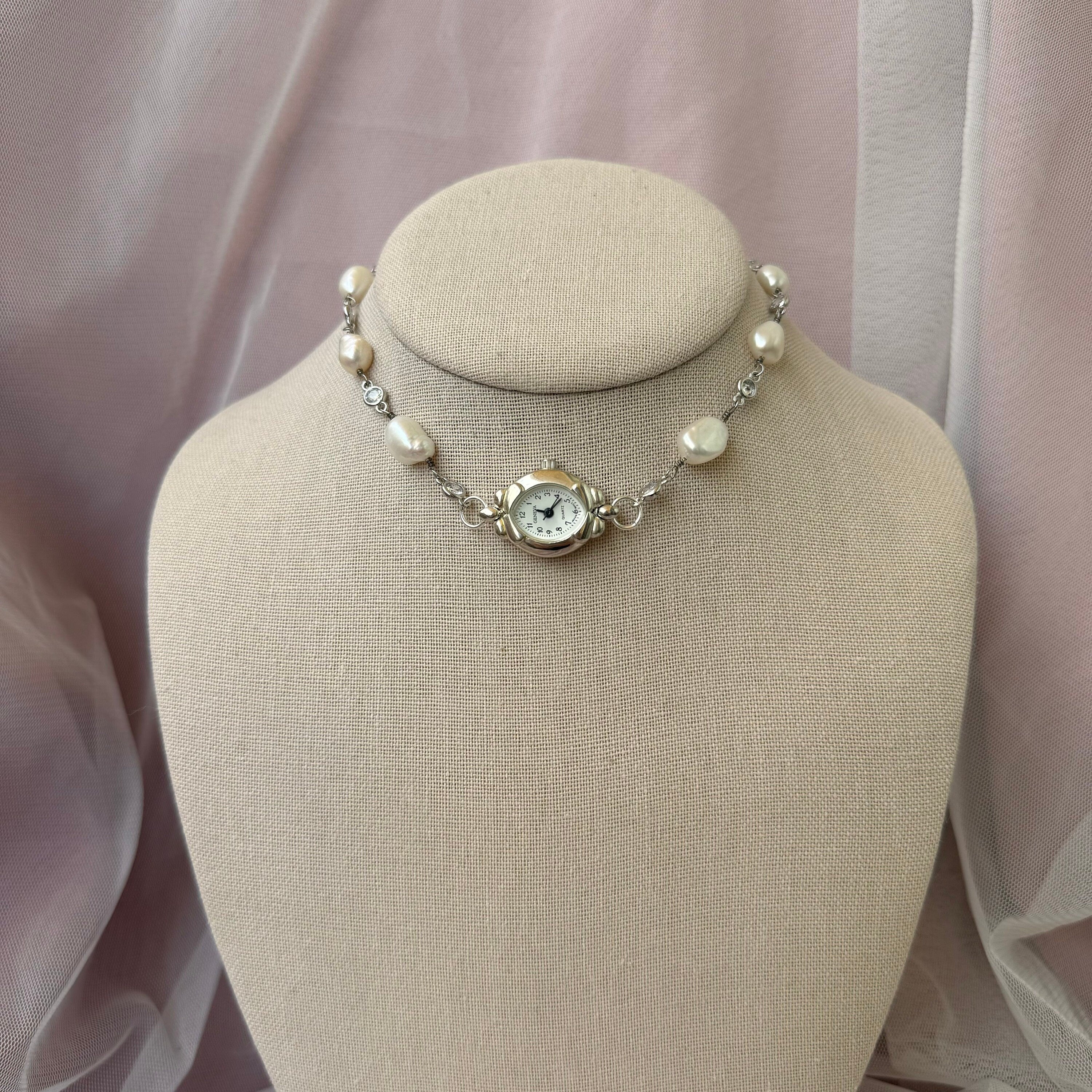 Freshwater Pearl Watch Choker Necklace