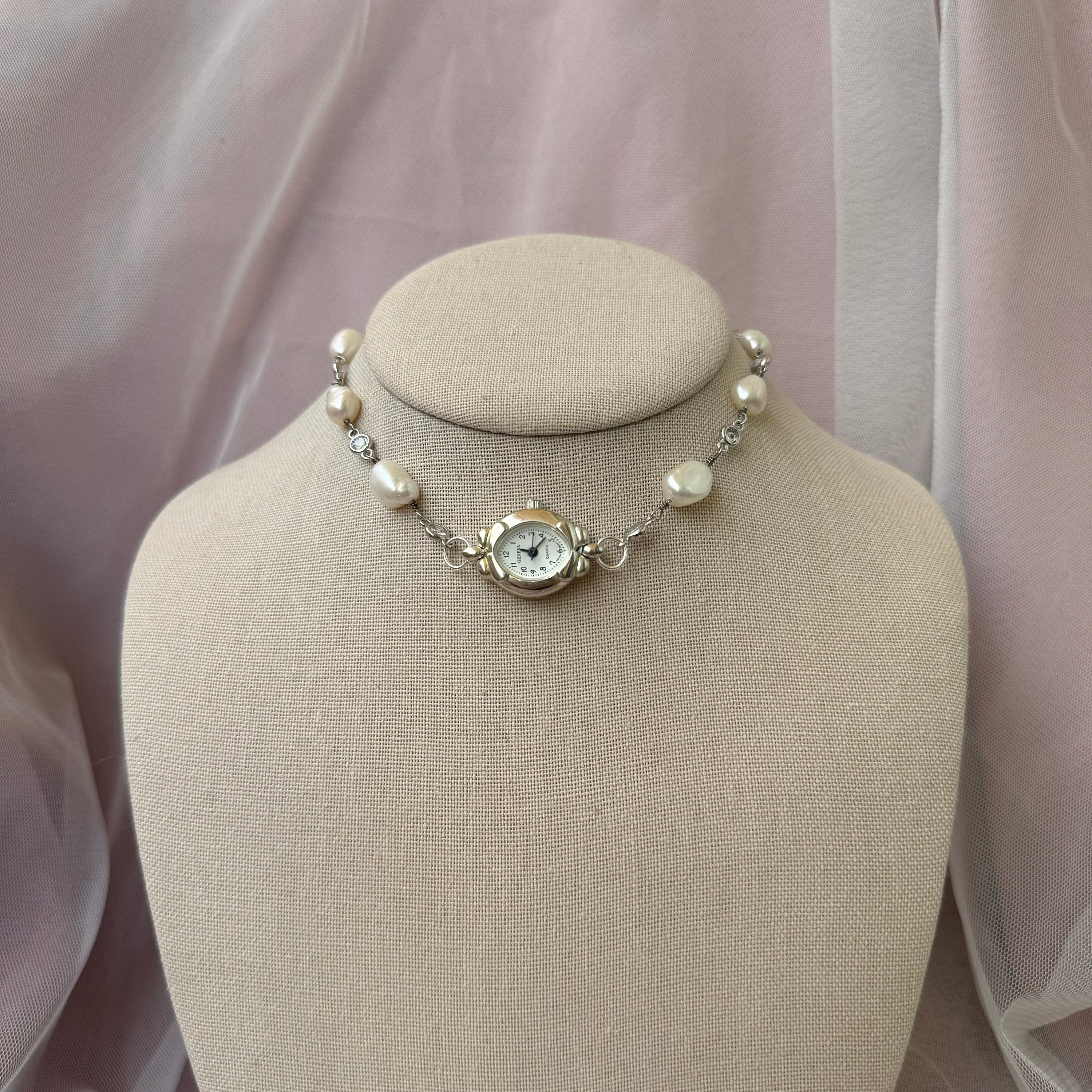 Freshwater Pearl Watch Choker Necklace