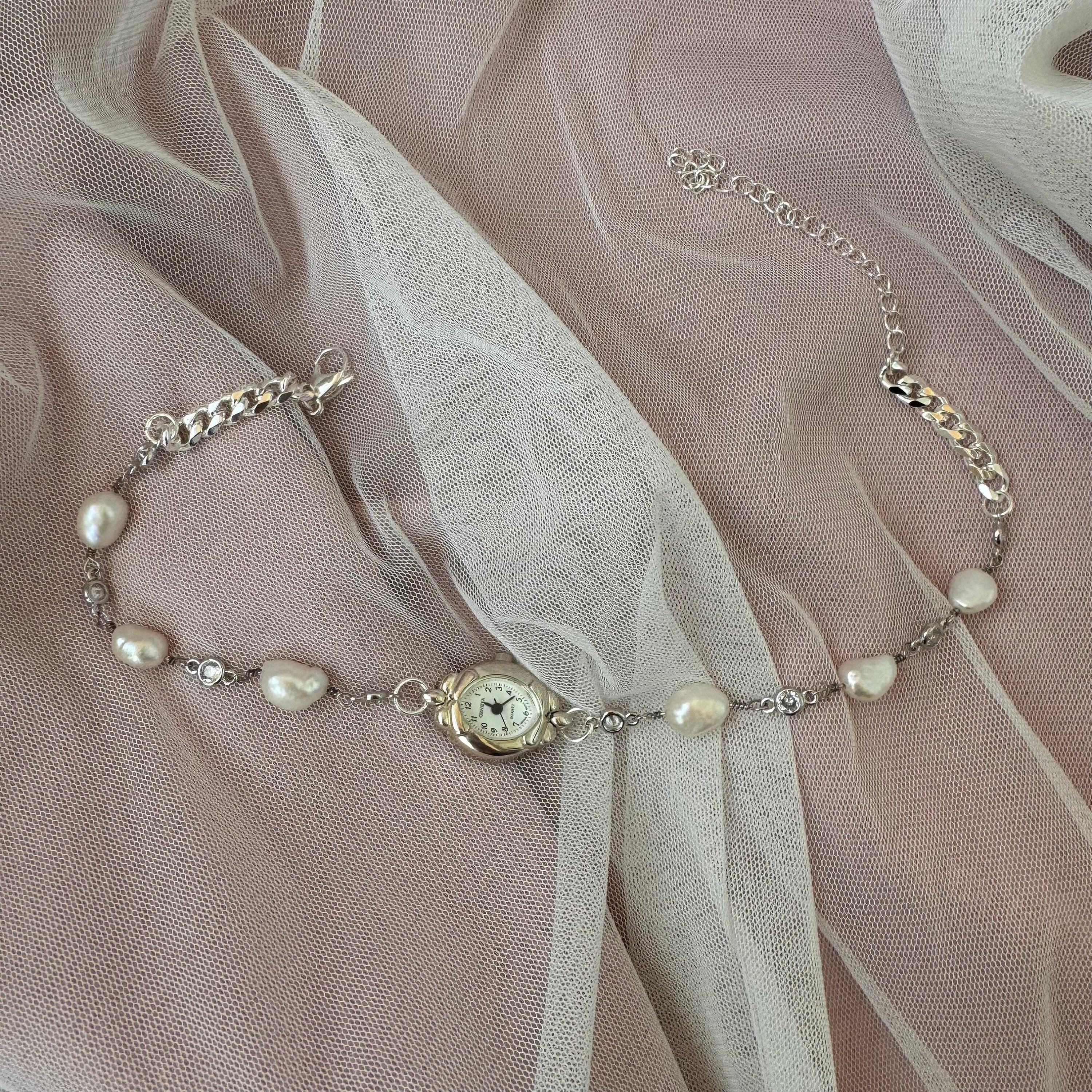 Freshwater Pearl Watch Choker Necklace