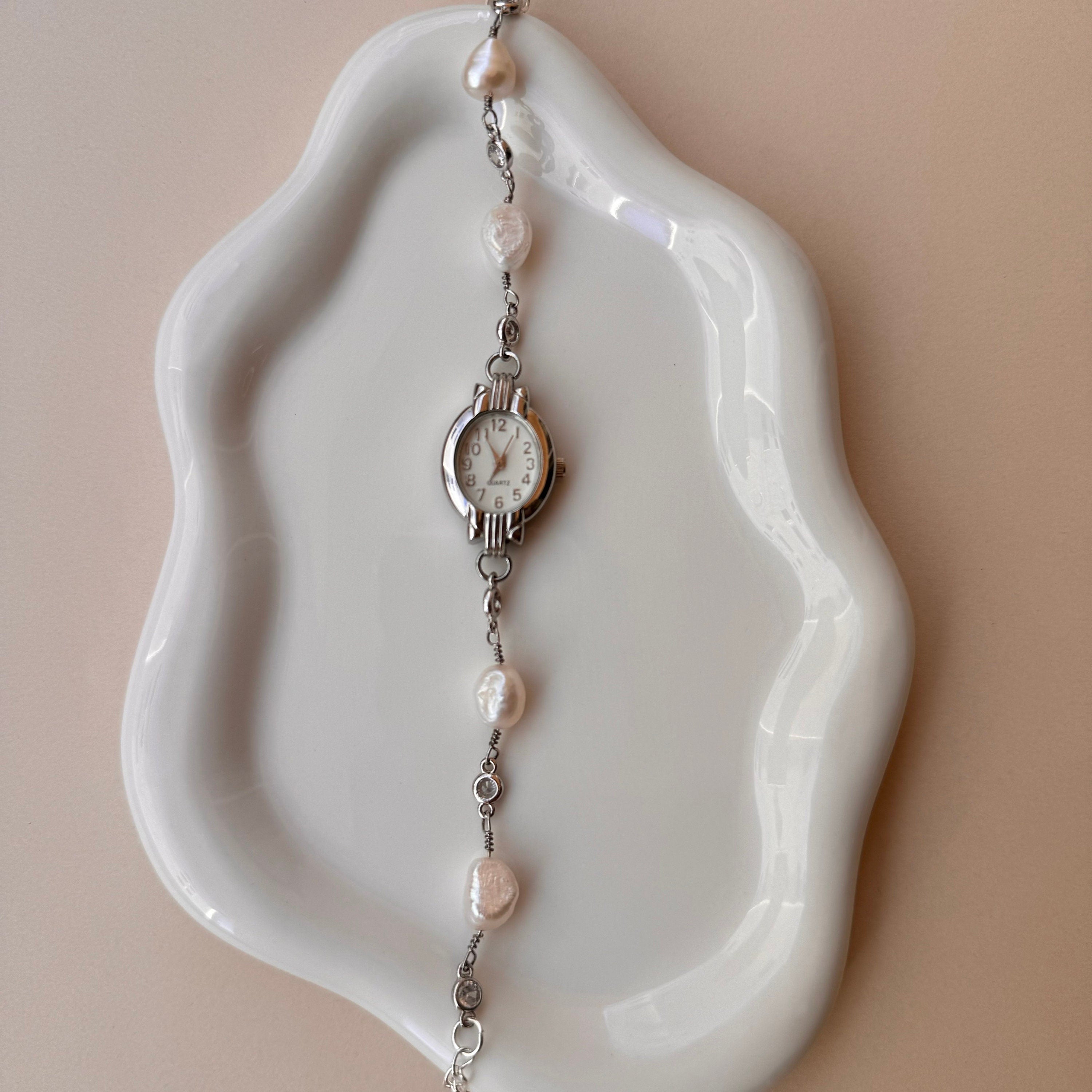 Handmade Pearl Watch Bracelet – Elegant & Unique Jewelry for Women