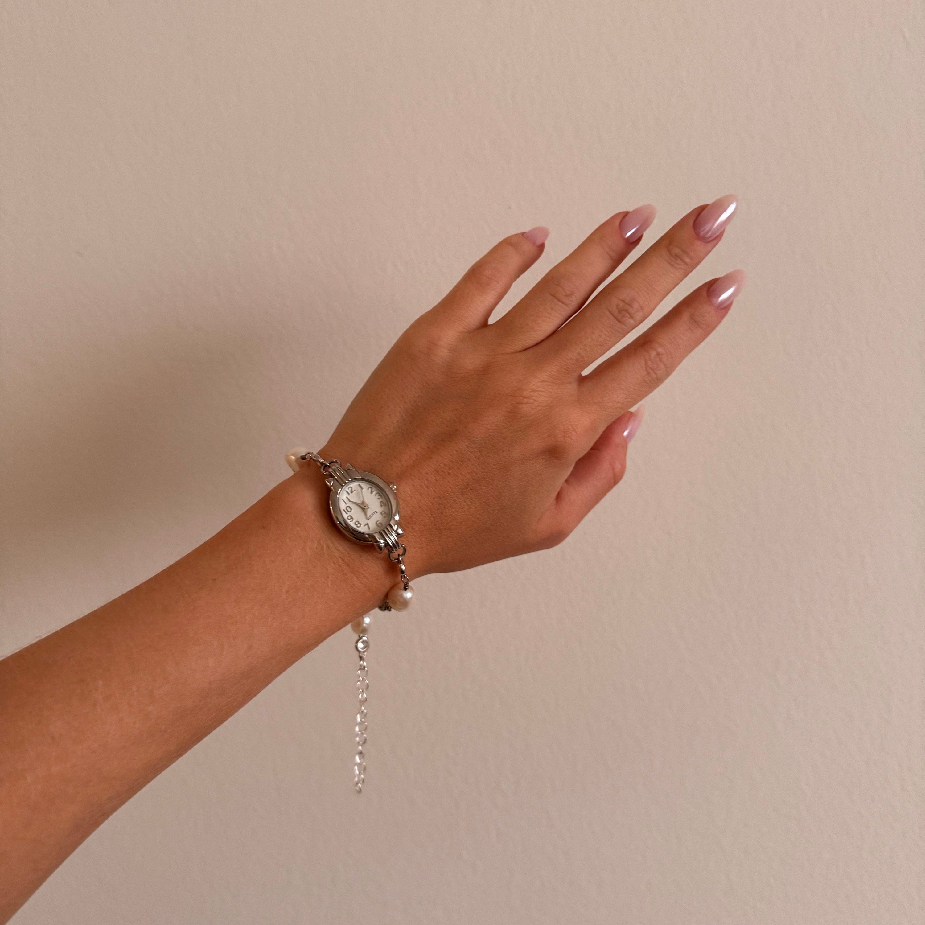 Handmade Pearl Watch Bracelet – Elegant & Unique Jewelry for Women