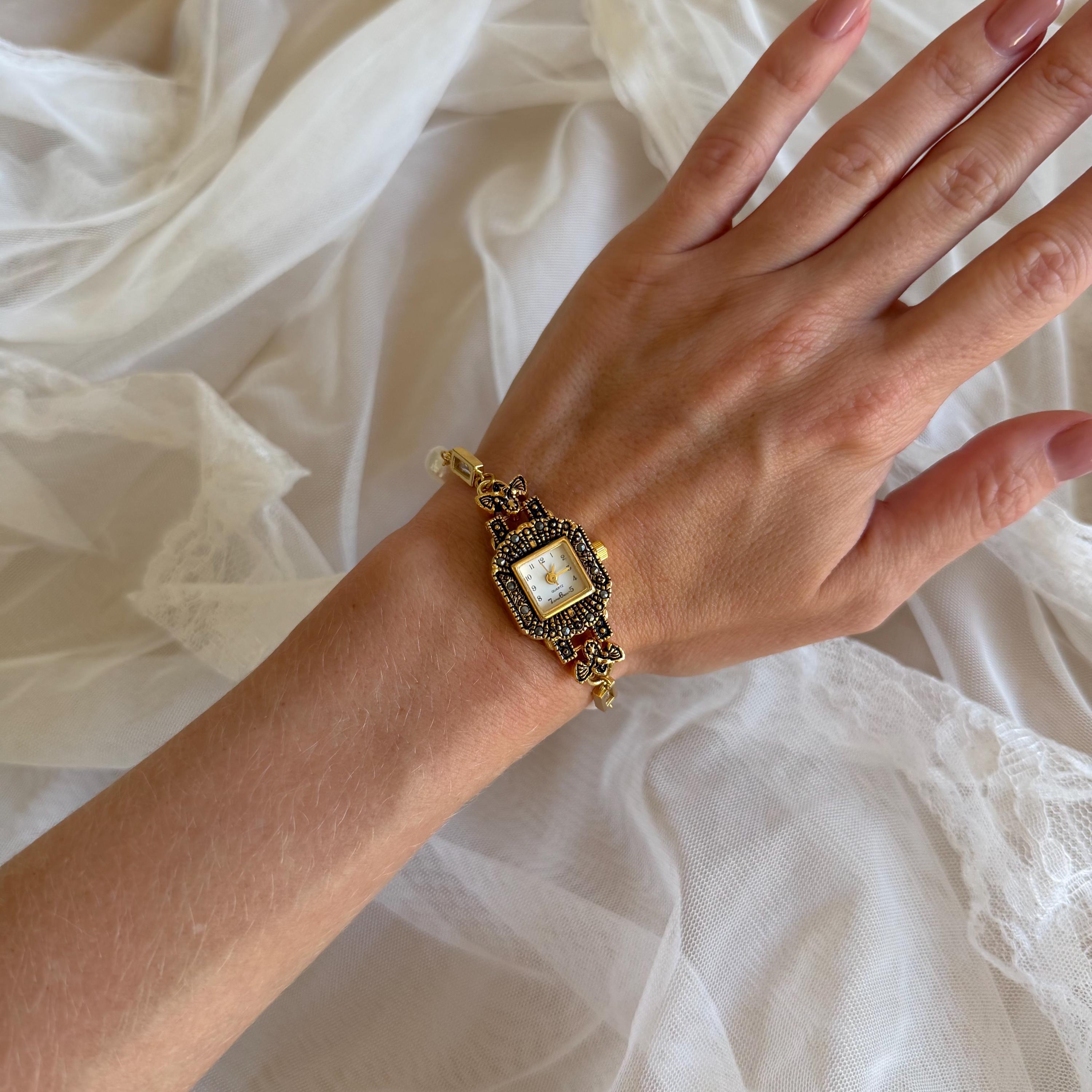 Handmade Pearl Watch Bracelet – Elegant & Unique Jewelry for Women