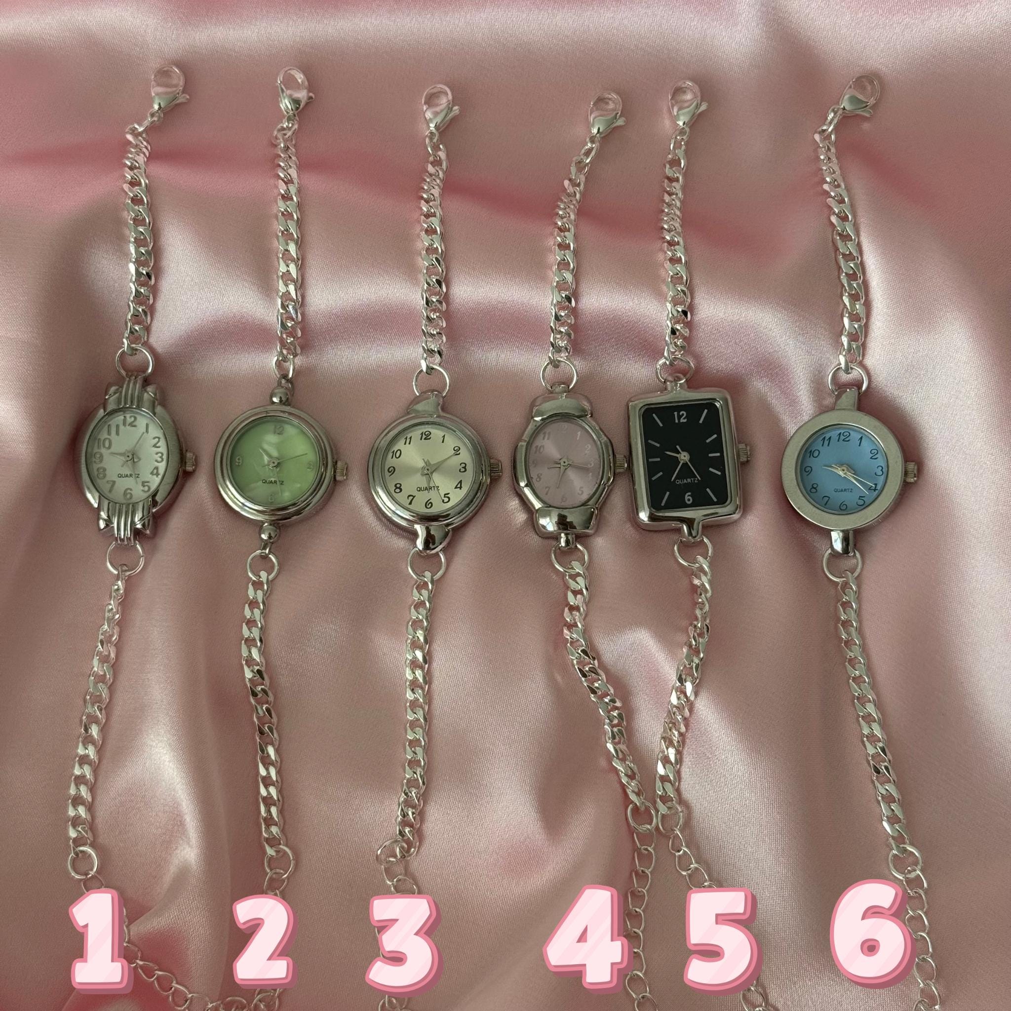 Silver Chain Watch Bracelet • Vintage Style Stainless Steel Women's Watch