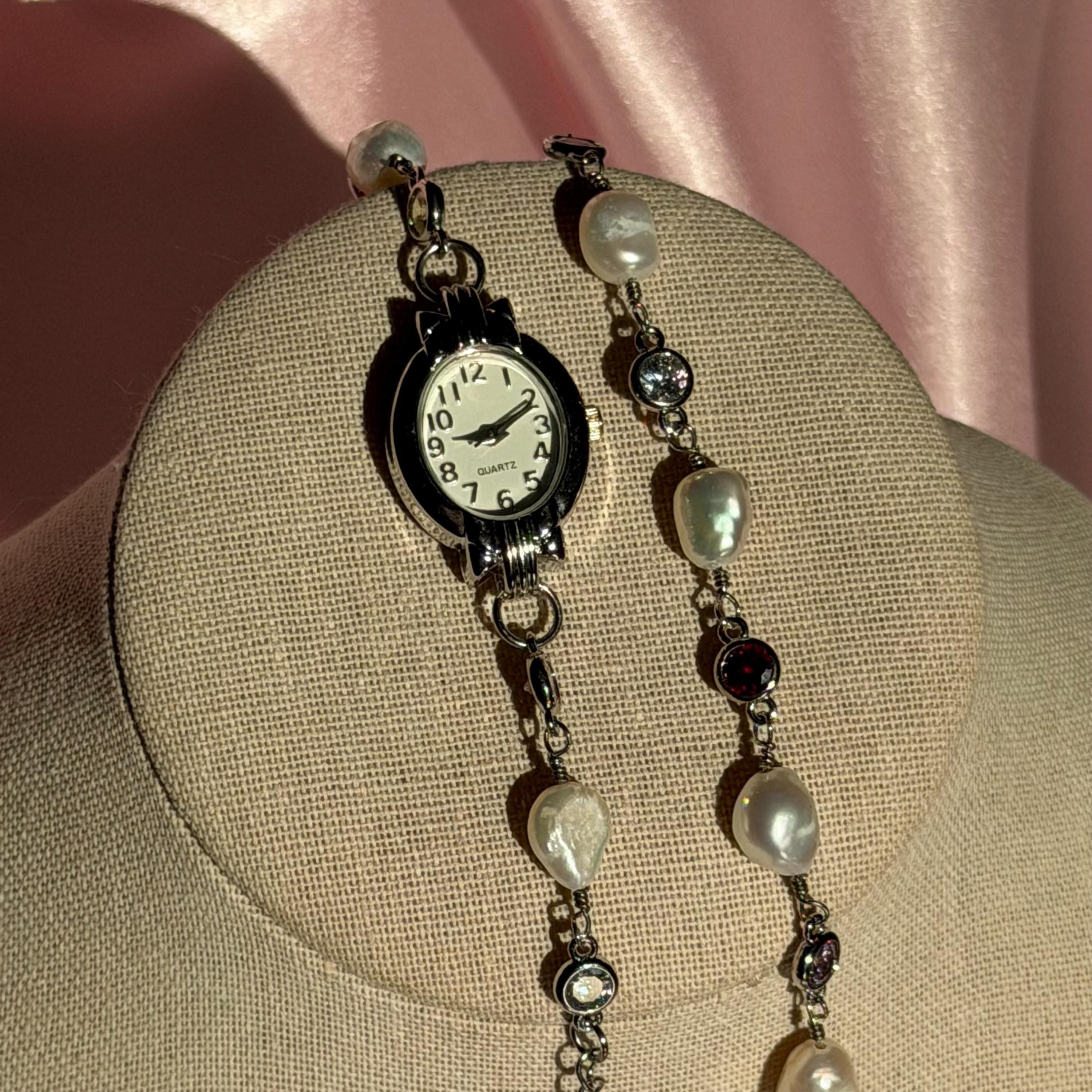 Handmade Pearl Watch Bracelet – Elegant & Unique Jewelry for Women