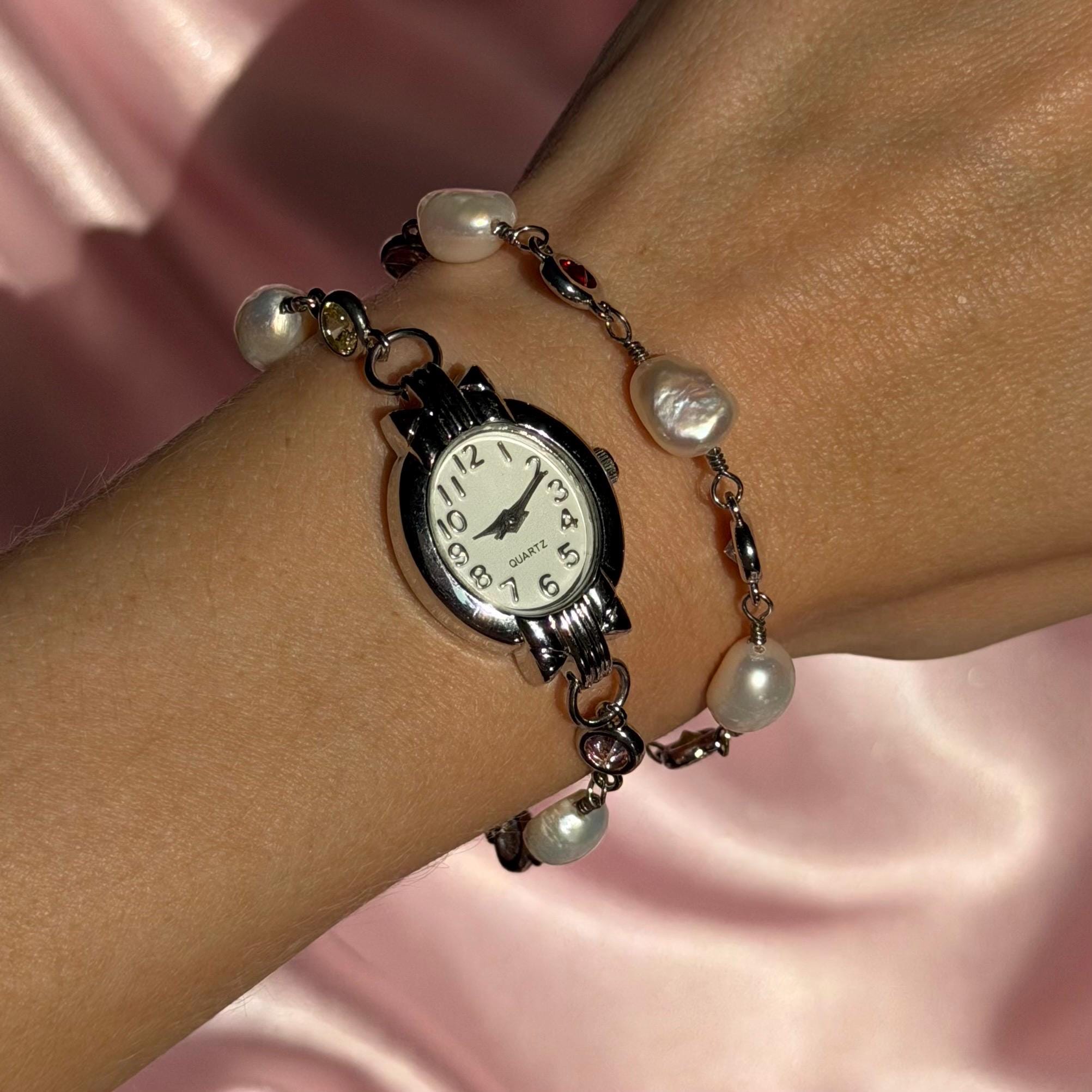 Handmade Pearl Watch Bracelet – Elegant & Unique Jewelry for Women