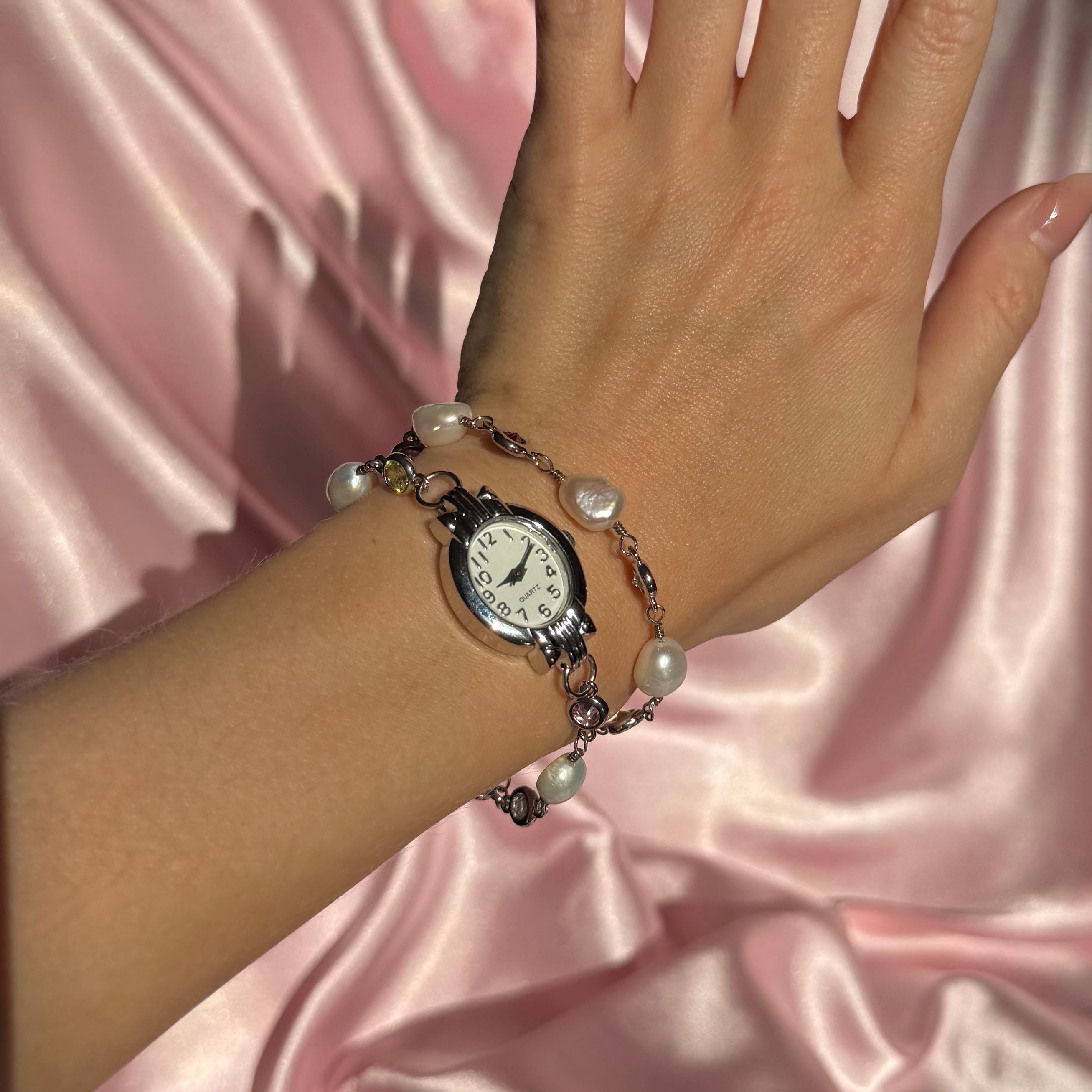 Handmade Pearl Watch Bracelet – Elegant & Unique Jewelry for Women