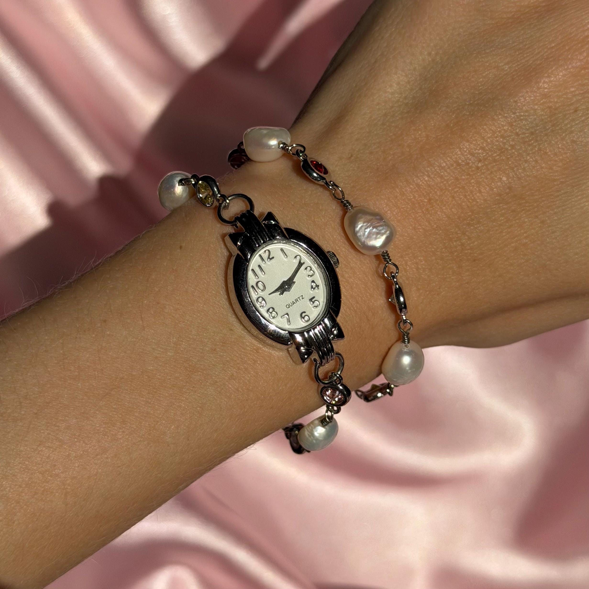 Handmade Pearl Watch Bracelet – Elegant & Unique Jewelry for Women