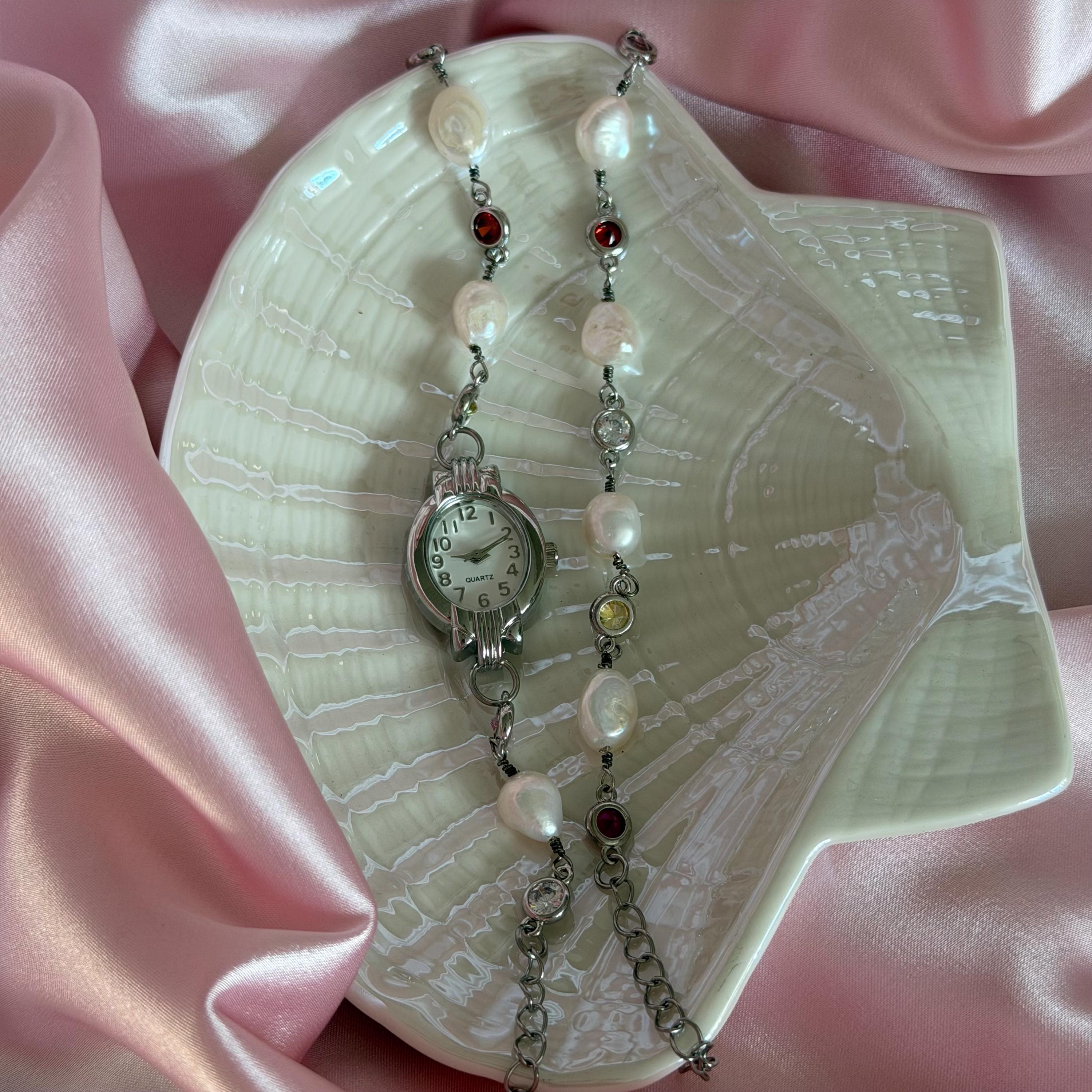 Handmade Pearl Watch Bracelet – Elegant & Unique Jewelry for Women