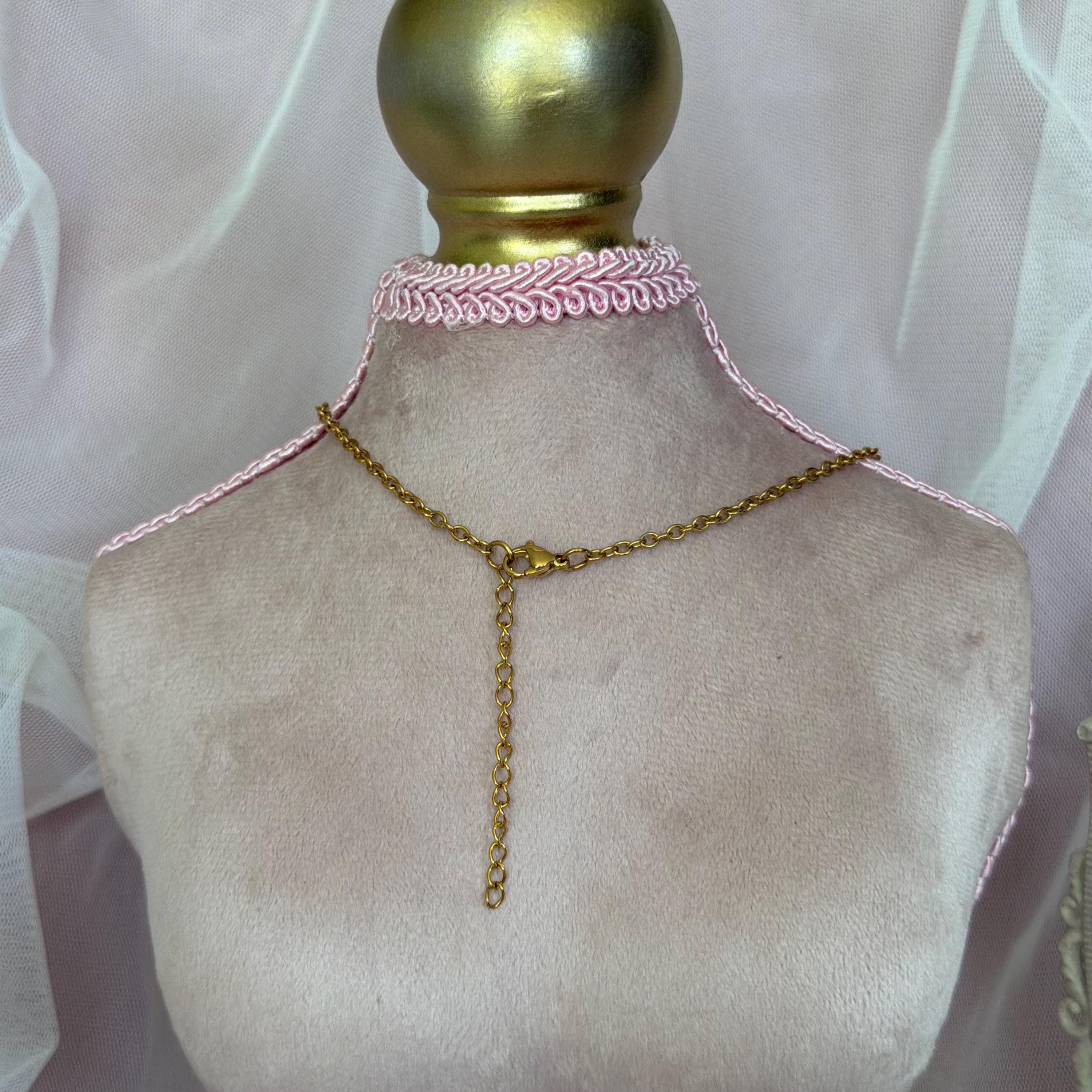 Pink Cross Necklace, Gold Crystal Cross Pendant, Dainty Coquette Cross Necklace, Pink Stone Cross, Faith Jewelry, Gift for Her