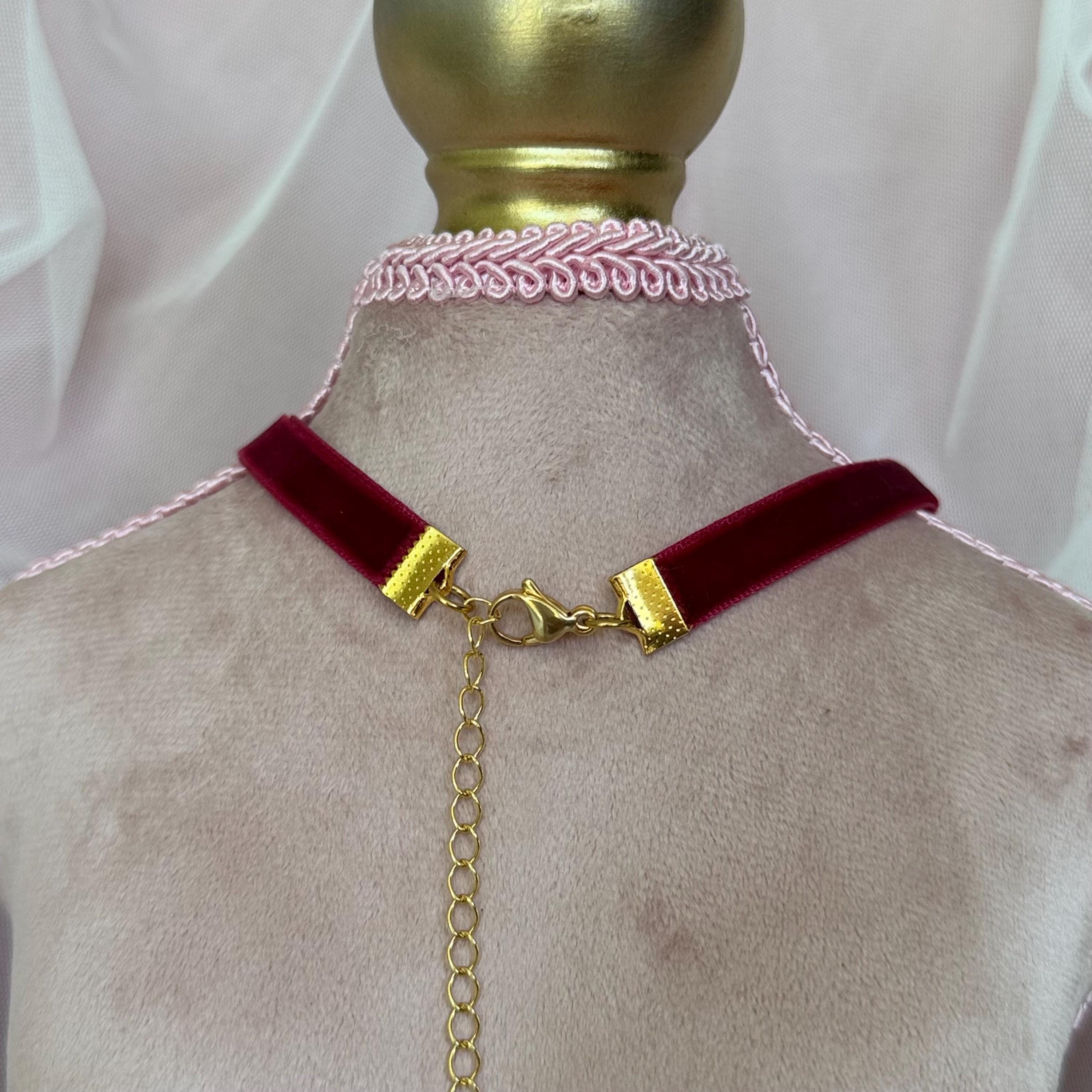 Velvet Ribbon Heart Locket Choker