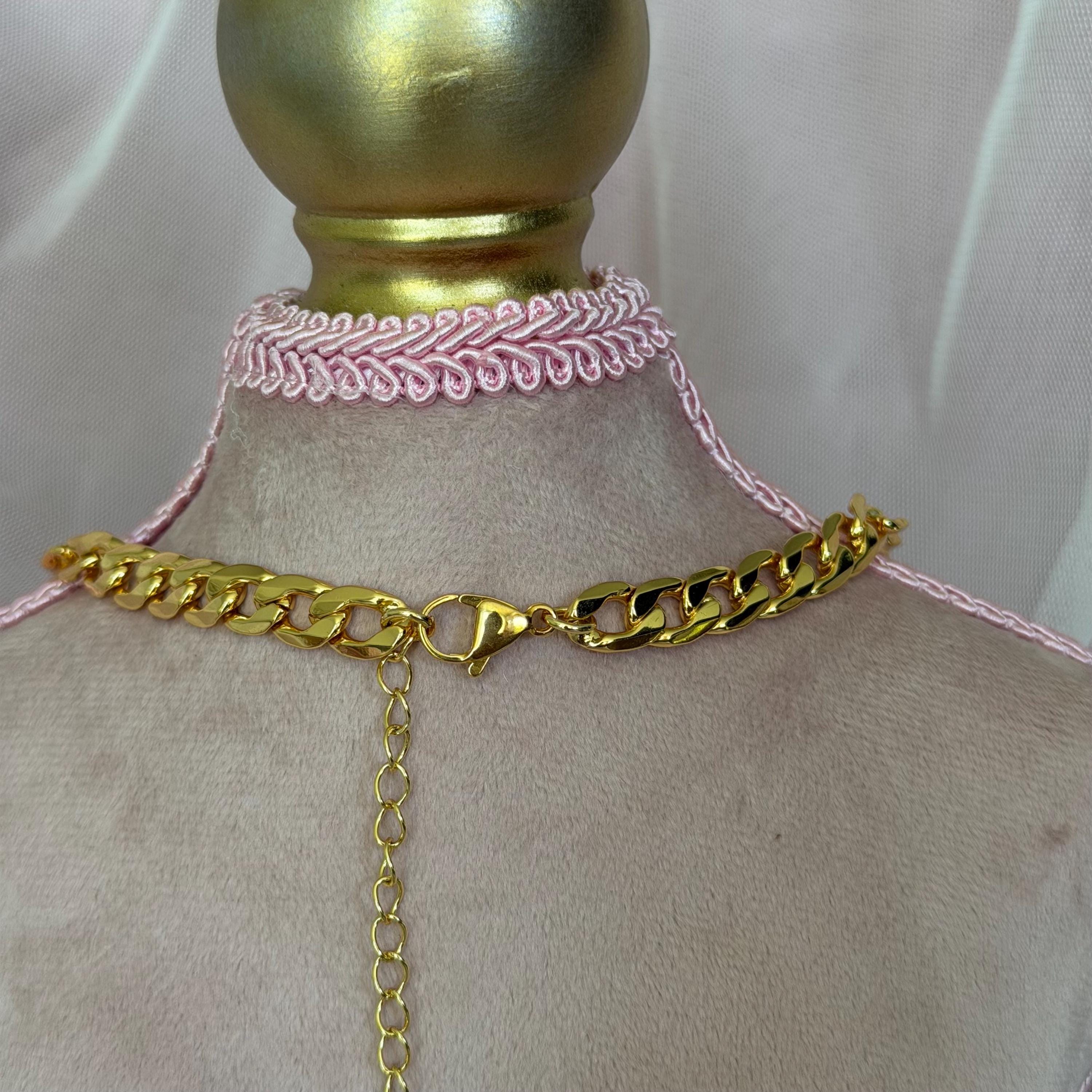 Heart Watch Statement Necklace, Layered Pearl Chain Watch Necklace, Gold Curb Chain Watch Pendant, Coquette Old Money Jewelry, Gift for Her